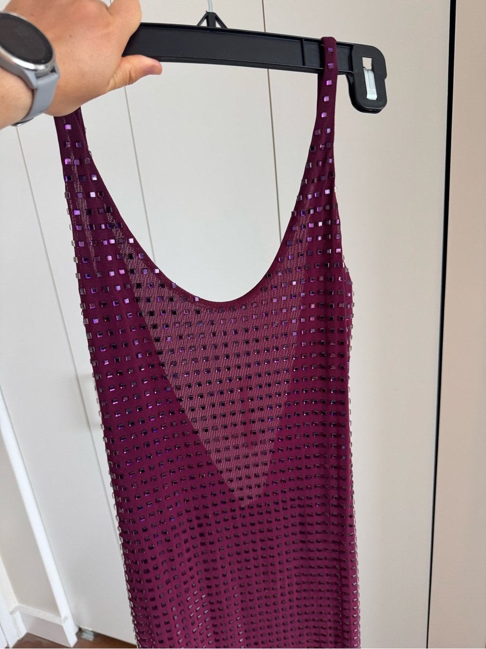 Meshki Plum Sequin Maxi Dress - Picture 4 of 5